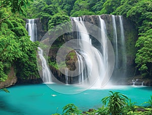 waterfalls in tropical forests are so beautiful and enchanting