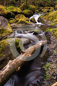 Waterfalls on the Wahkeena Falls hike on the Columbia River Gorge