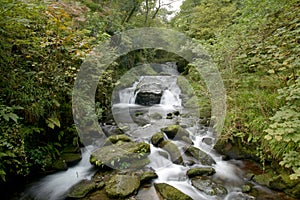 Waterfalls at Watersmeet, Lynmouth, Exmoor, North Devon