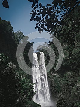 Waterfall and the sky