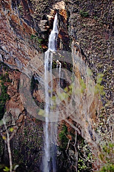 Waterfals in middle a rocks, in Tabuleiro region, Minas Gerais photo