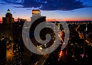 Waterfire Providence from above