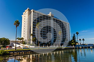 Waterfront apartment building in Clearwater, Florida.