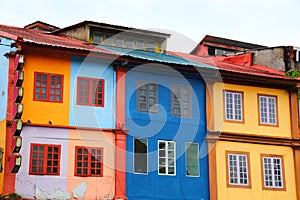 Waterfront architecture in Kuching city, Sarawak, Malaysia