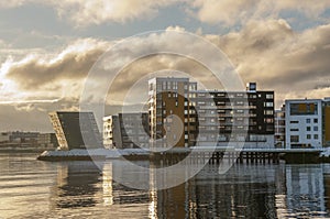 Waterfront buildings in Tromso Norway