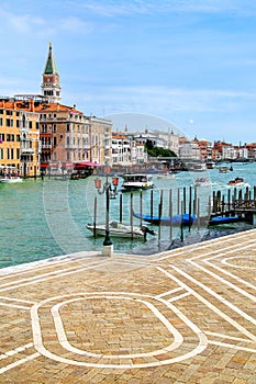 Waterfront of Grand Canal in Venice, Italy