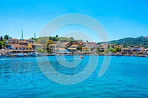 Waterfront of Greek town Kassiopi, Corfu