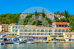 Waterfront of Greek town Kassiopi, Corfu