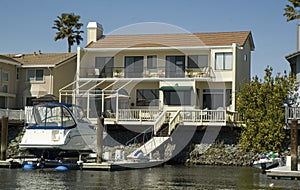 Waterfront home an dock