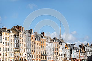 Waterfront in Honfleur town, France