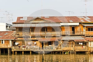 WATERFRONT HOUSE IN THAI STYLE AT THAILAND photo