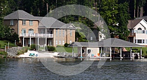 Waterfront Houses with Boathouse