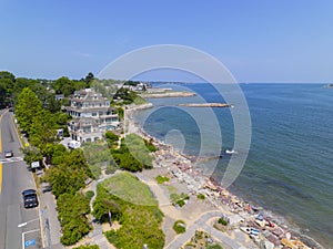 Preston Beach aerial view, Swampscott, Massachusetts, USA photo