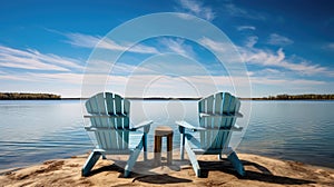waterfront lake dock chairs