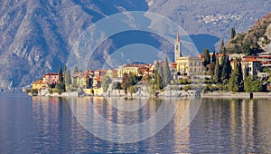 Waterfront landscape of Varenna, Como Lake