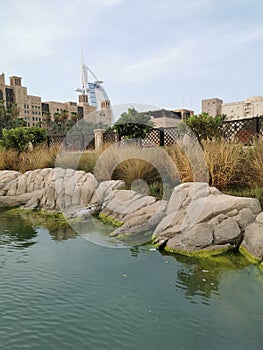 Burj al Arab and Madinat Jumeirah, Dubai, UAE