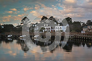 The Waterfront in Manteo, Outer Banks, North Carolina