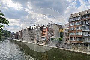 The waterfront of Namur on the river Meuse