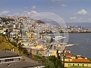 Waterfront of Naples Italy