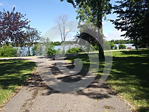 Waterfront Park by Fox River Wisconsin
