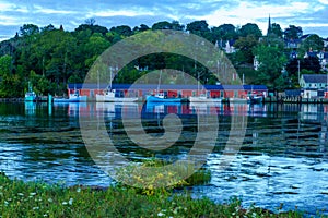 Waterfront and port of the historic town Lunenburg