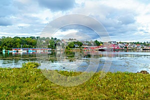 Waterfront and port of the historic town Lunenburg