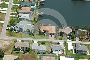 Waterfront property aerial