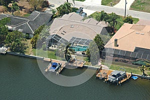 Waterfront property aerial