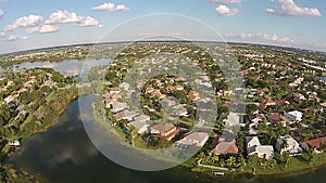 Waterfront real estate in Boca Raton aerial view