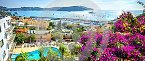 Waterfront and resort town Villefranche sur Mer. French Riviera, Cote d`Azur, France