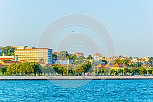 waterfront of river tajo in lisbon, Portugal photo