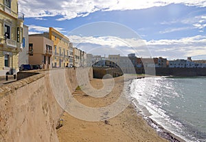 Waterfront and sandy Beach of Purity, Gallipoli, Italy photo