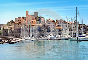 Waterfront of small town of Talamone. Grosseto region, Tuscany,