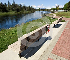 The waterfront of the Victoria Quay, Port Alberni, BC, Canada photo