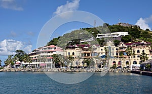 Waterfront view of Marigot, St Martin