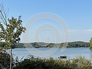 Waterfront view from Seamster Park in East Hampton, Connecticut