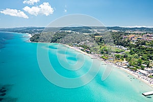 Aerial view of Kalithea coastline, Halkidiki, Greece photo