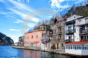 Waterfront in Donibane, Spain