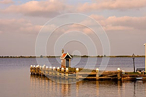 Waterfront of Volendam at night The Netherlands photo