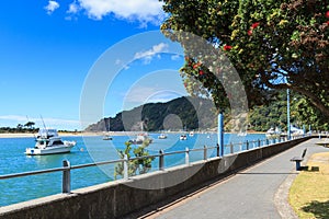 The waterfront of Whakatane, a town in the sunny Bay of Plenty, New Zealand