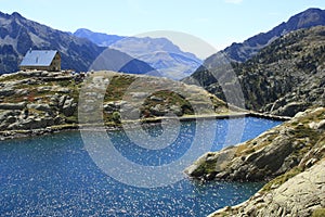 Waterfull in Mountains in Tena valley, Pyrenees. Panticosa photo