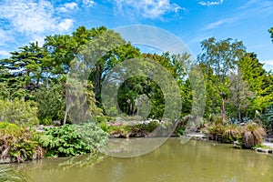 Watergarden at Christchurch Botanic garden in New Zealand