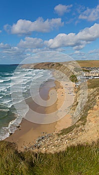 Watergate Bay beach Cornwall England UK Cornish north coast between Newquay and Padstow