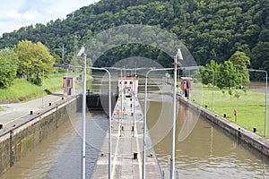 Watergate on the river neckar