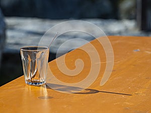 Waterglass on a table