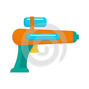 Watergun icon, flat style