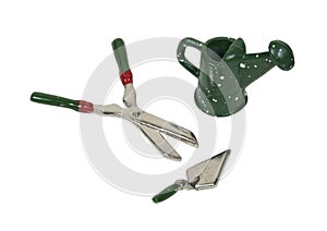 Watering Can and Clippers and Trowel