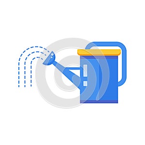 Watering can color icon in flat design