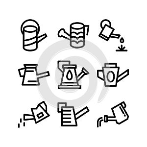 Watering can icon or logo isolated sign symbol vector illustration