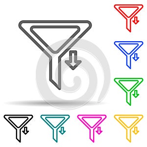 watering can multi color style icon. Simple thin line, outline vector of web icons for ui and ux, website or mobile application